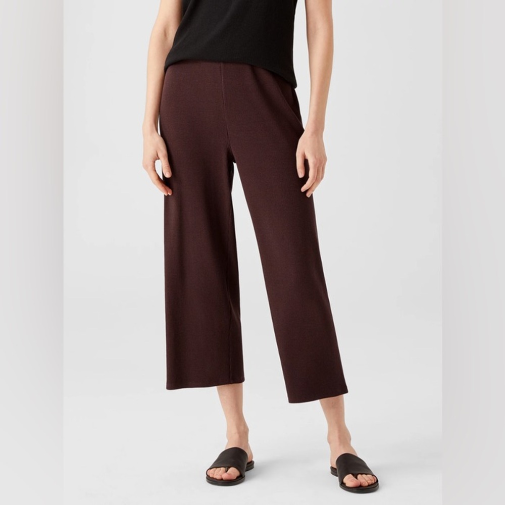 Eileen Fisher Brown Wide-Leg Pants